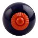 Navy Blue Round Orange Fitting Ceramic Knob